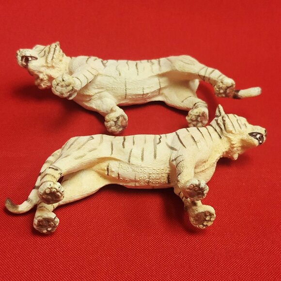 Schleich Two White Tiger Figurines Wild Blue Eyes Life Collection - Picture 4 of 10